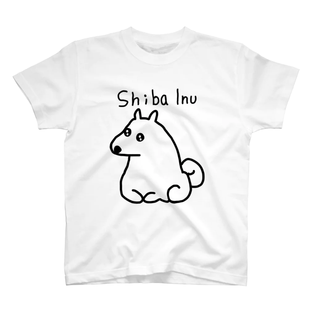 柴犬しばわんこhana873の柴犬(白)　Shiba Inu スタンダードTシャツ