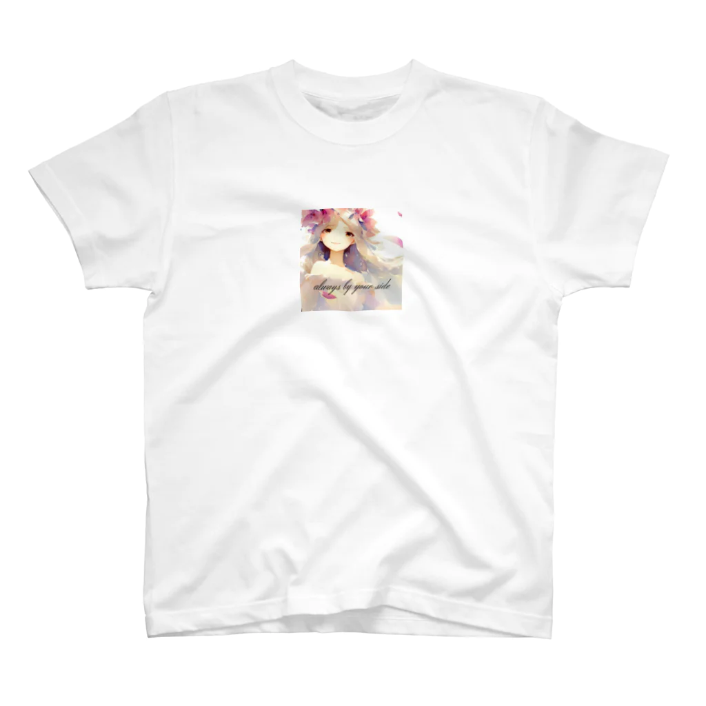 sweetsmailstudioの水彩画少女 Regular Fit T-Shirt