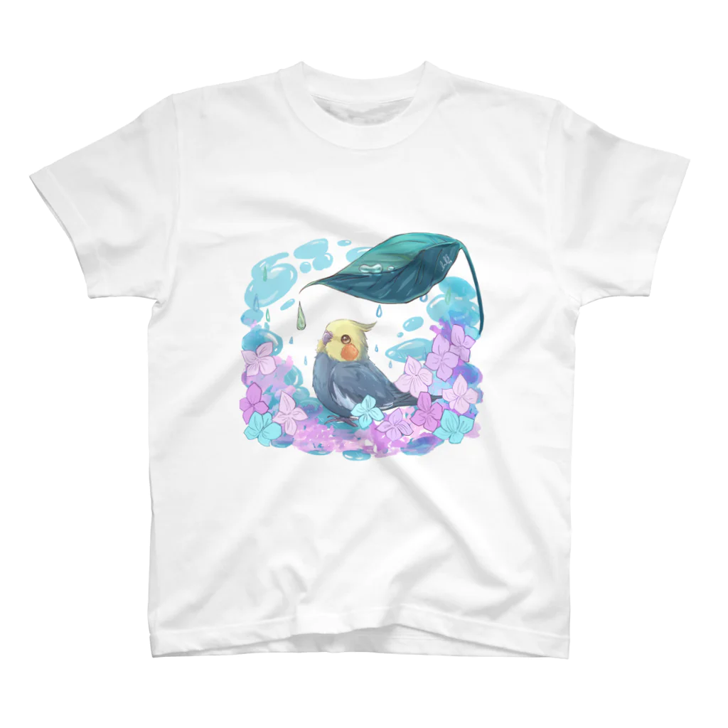 らる_haruの雨宿りオカメ スタンダードTシャツ