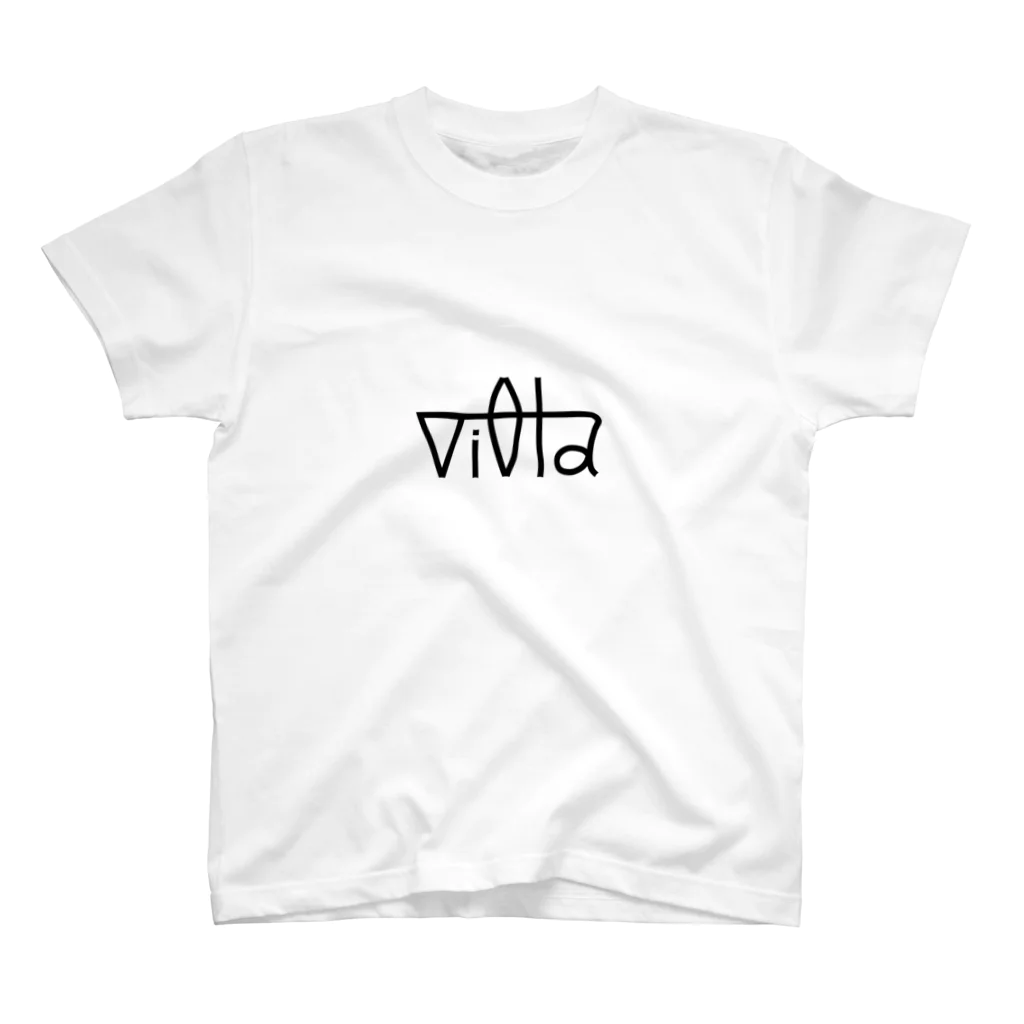 vi0latteのvi0laロゴブラック スタンダードTシャツ