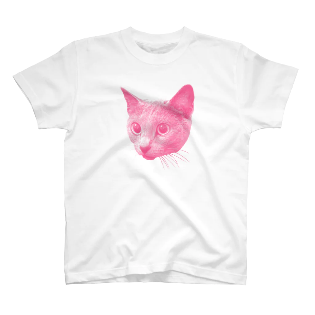 ねりちゃんショップのface - pink スタンダードTシャツ