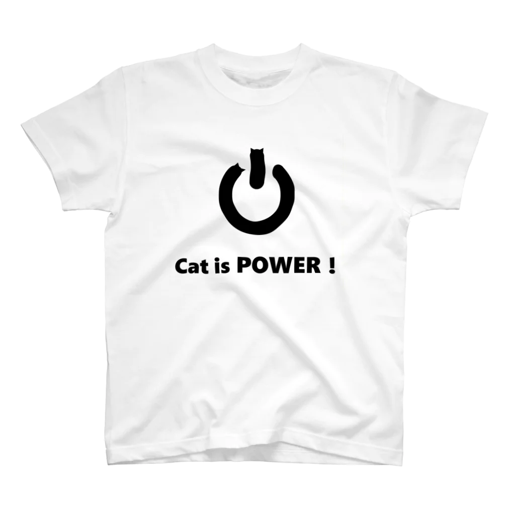 うすしお NACLの『猫は力！』 Regular Fit T-Shirt