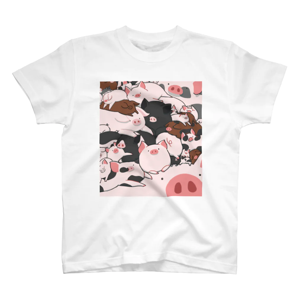 BUTA-CHANsのぶたちゃんず　ぶたまみれイラスト Regular Fit T-Shirt