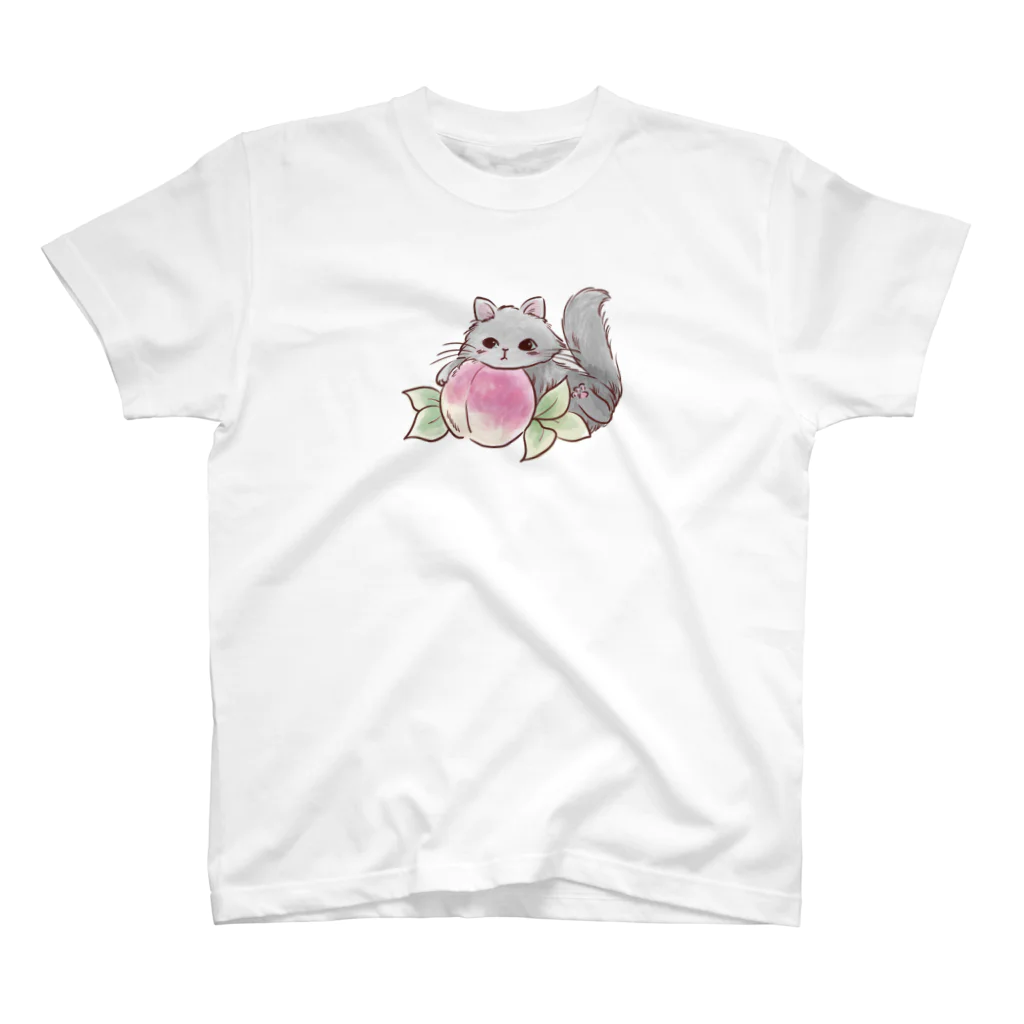 猫のきぬくんのお店のあごのせにゃん スタンダードTシャツ