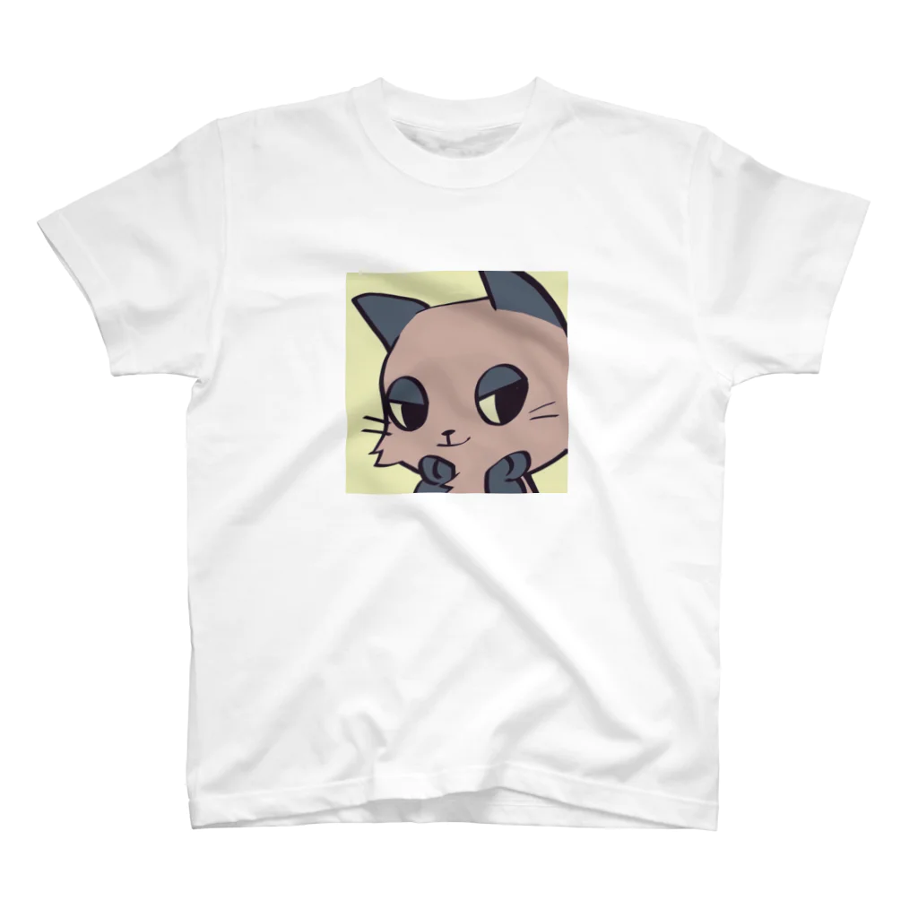 nyamnyamの顔アップ（シャム） スタンダードTシャツ