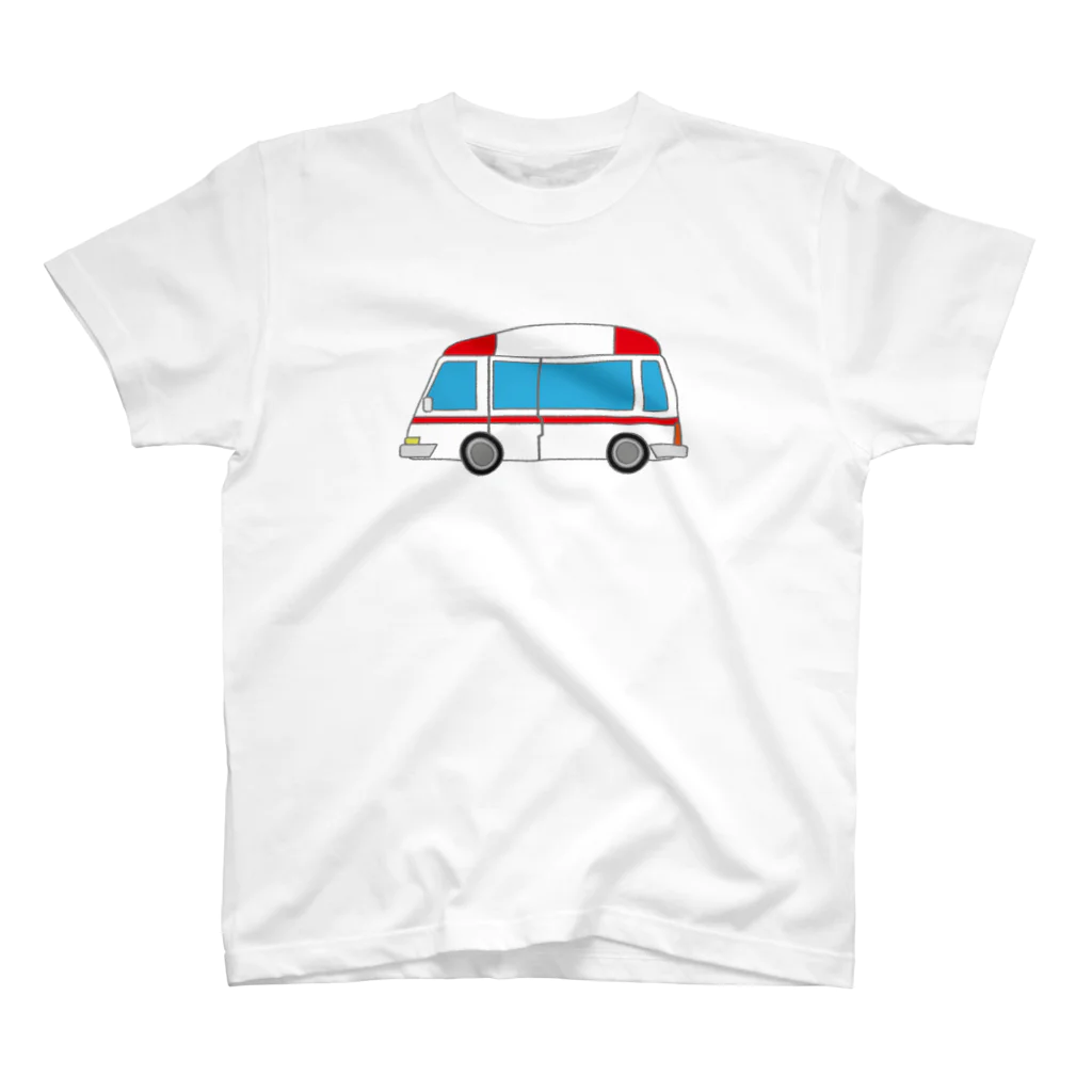 chicodeza by suzuriの可愛い救急車 スタンダードTシャツ