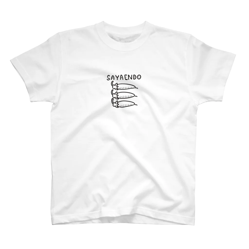 さやえんどう🫛のさやえんどう（ブラック） Regular Fit T-Shirt