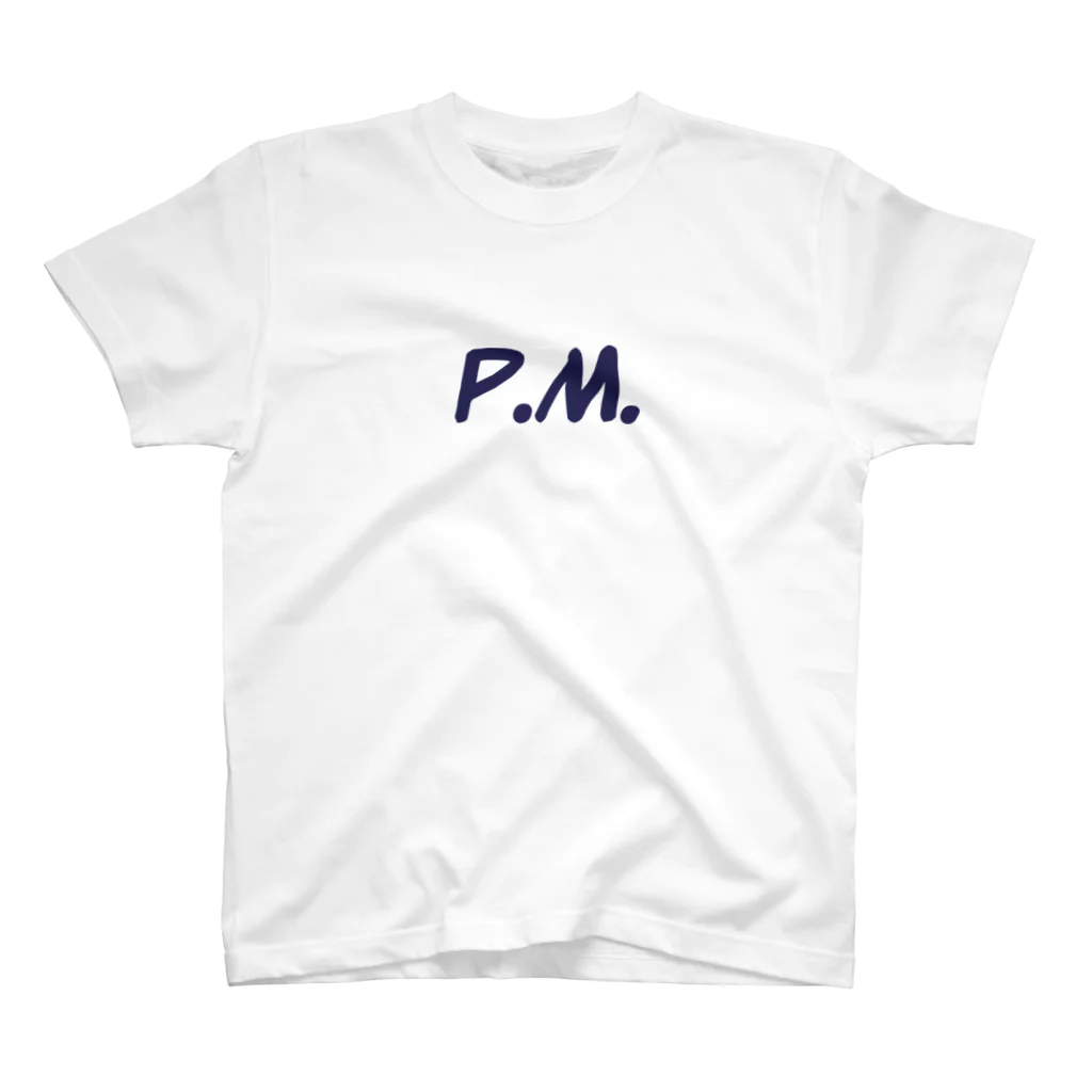 P.MのP.M logo(navy） 티셔츠