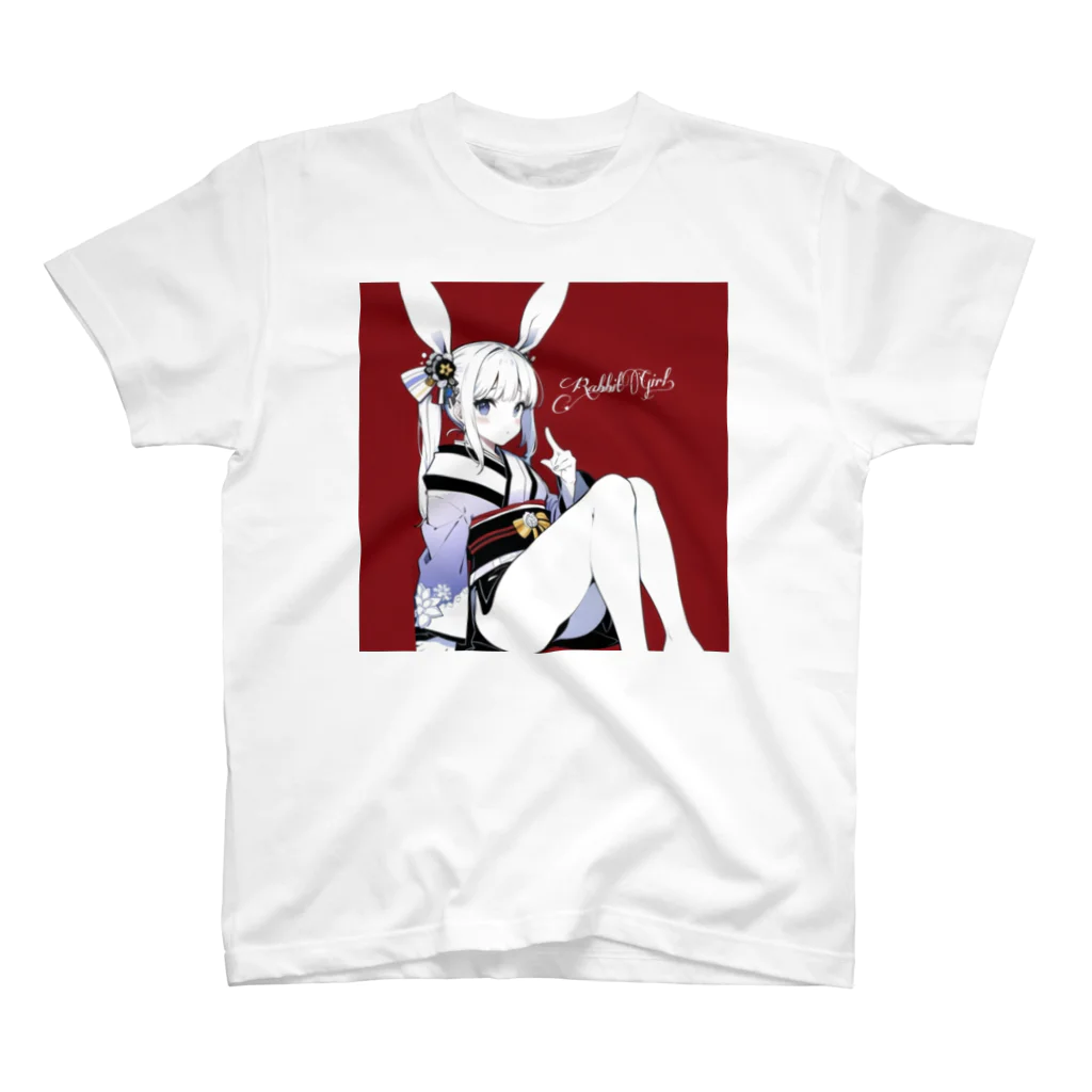 ໒꒱✿Felice-Store︎✿໒꒱のRabbit Girl 【雪兎】 スタンダードTシャツ