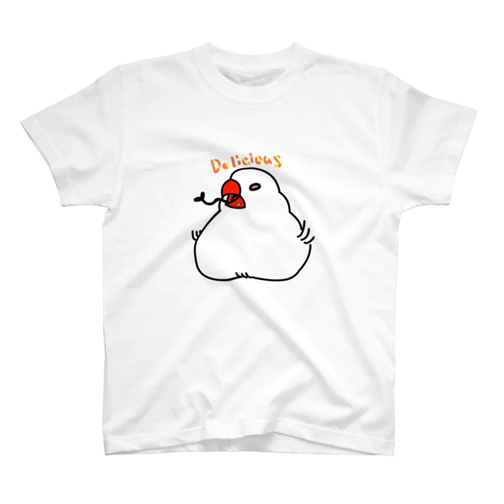 07（rena）のことりショップのデリシャス文鳥 スタンダードTシャツ