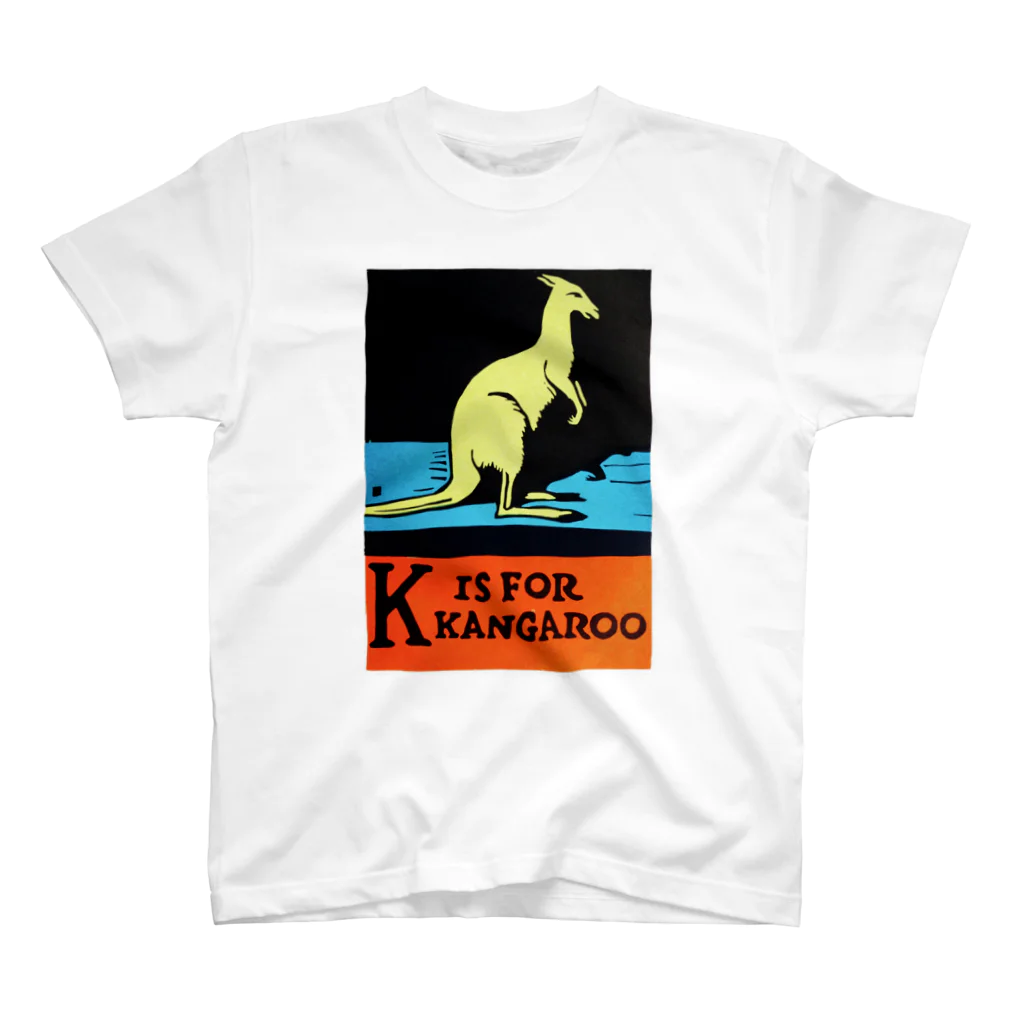動物アルファベットのKはカンガルーのK スタンダードTシャツ