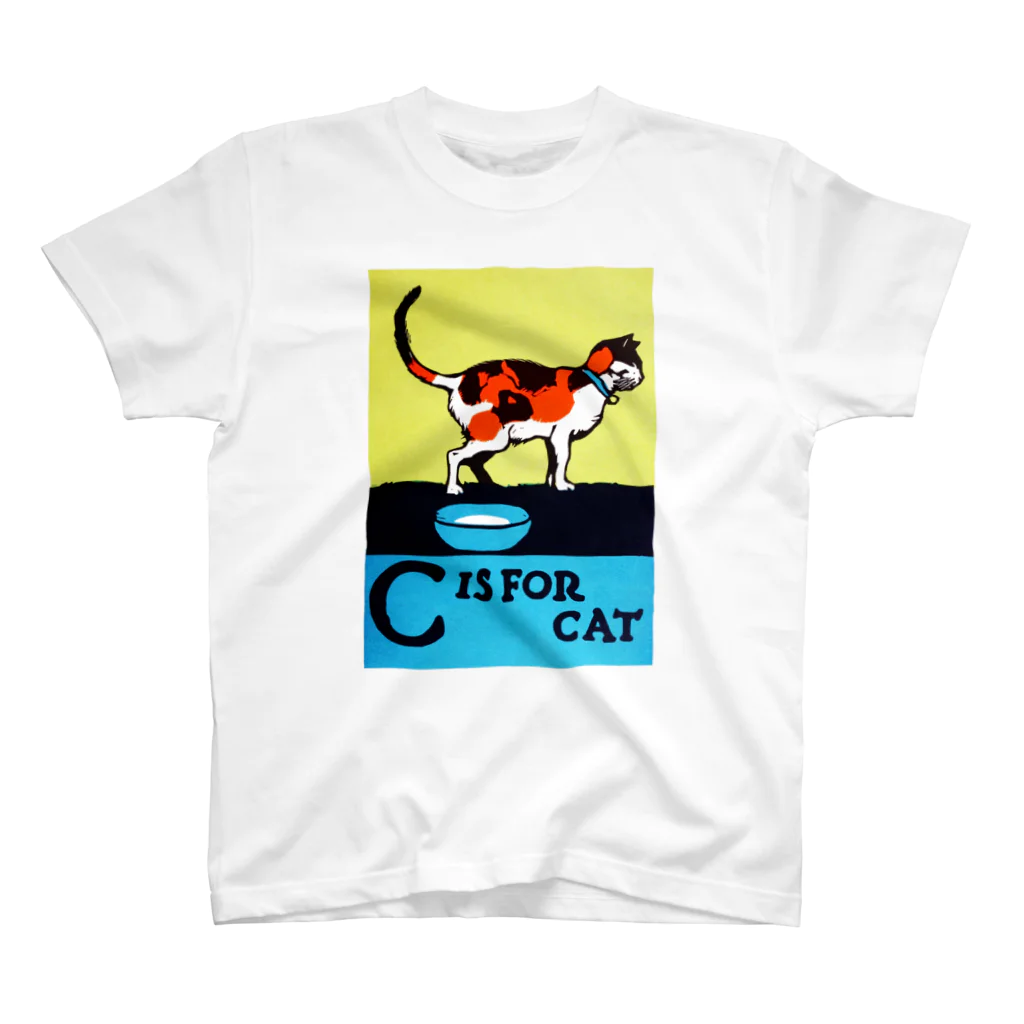 動物アルファベットのCはキャットのC スタンダードTシャツ