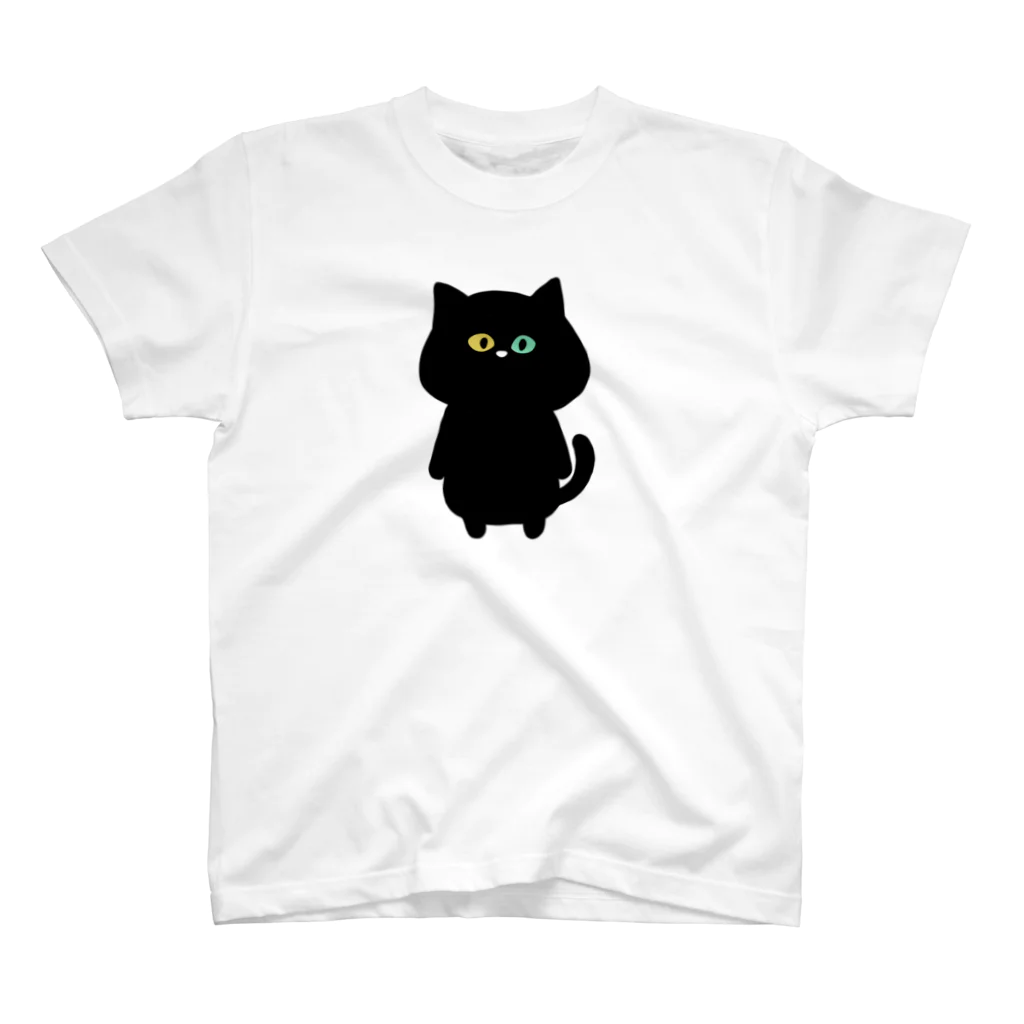 ネムうまるの黒猫 しじみさん スタンダードTシャツ