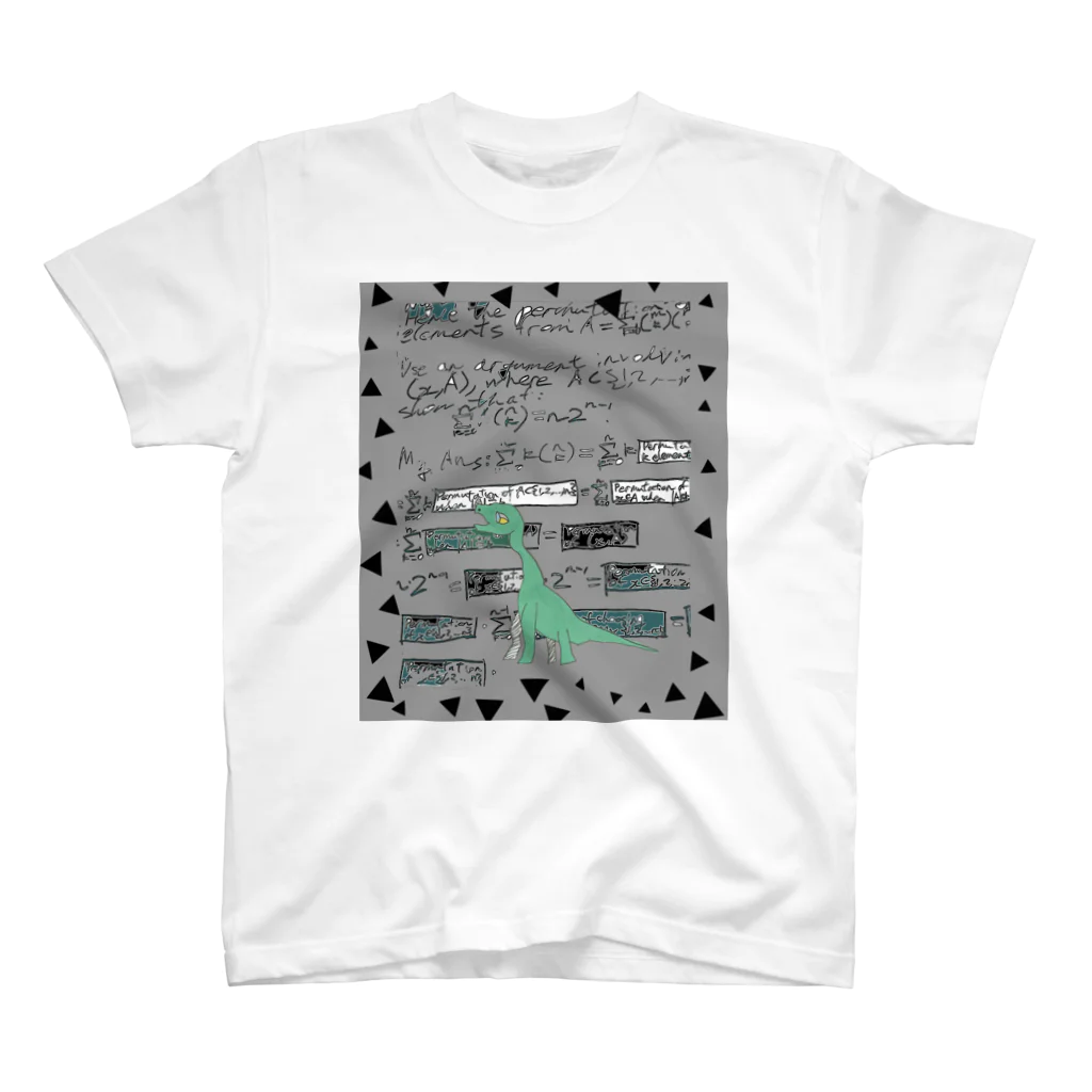 DiNOSAUR MARKeT/恐竜の考える恐竜 竜脚類  鳩の巣原理 Regular Fit T-Shirt