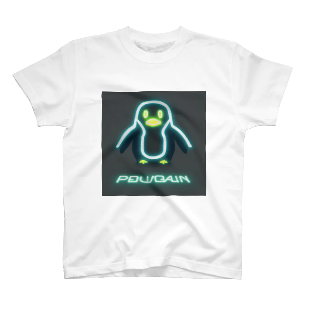 ペンギンとネオンとサイバーのサイバーペンギンシリーズ２ スタンダードTシャツ