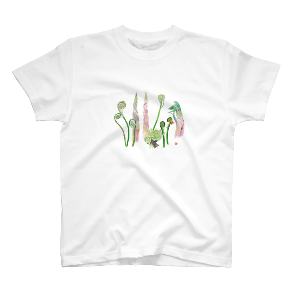 外山康雄　野の花館の山菜集合！！！ スタンダードTシャツ