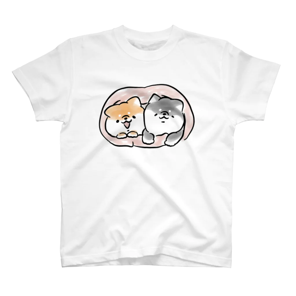 ほんわかしばいぬのほんわかしばいぬ(毛布) スタンダードTシャツ