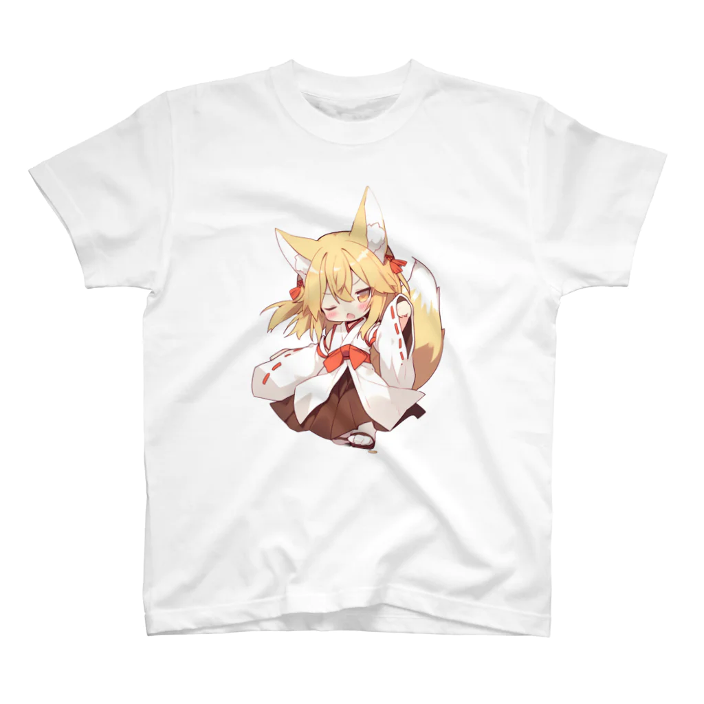 jai-to-anのミコン (Mikon) ver.5　狐の神様、きつね、キツネ スタンダードTシャツ