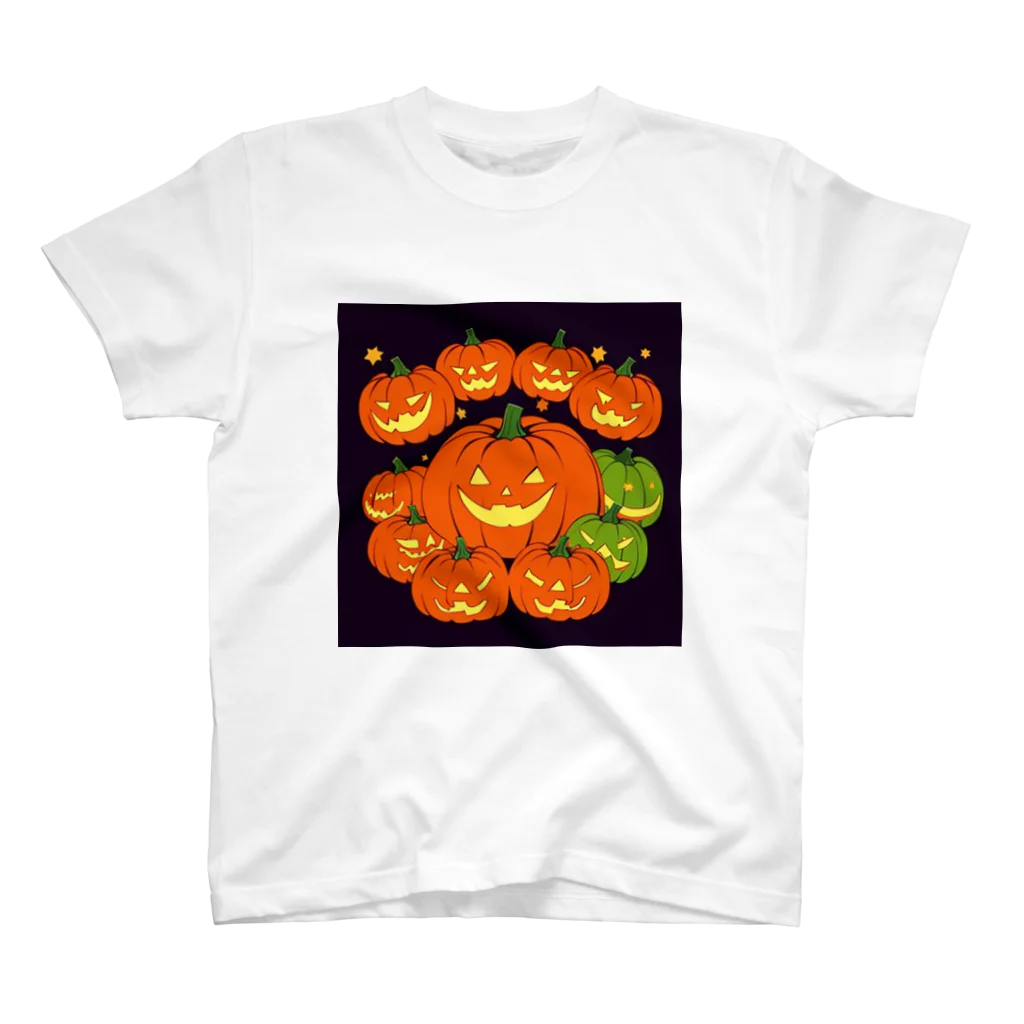 にょんのTシャツ屋さんのかぼちゃのランタンパーティー Regular Fit T-Shirt