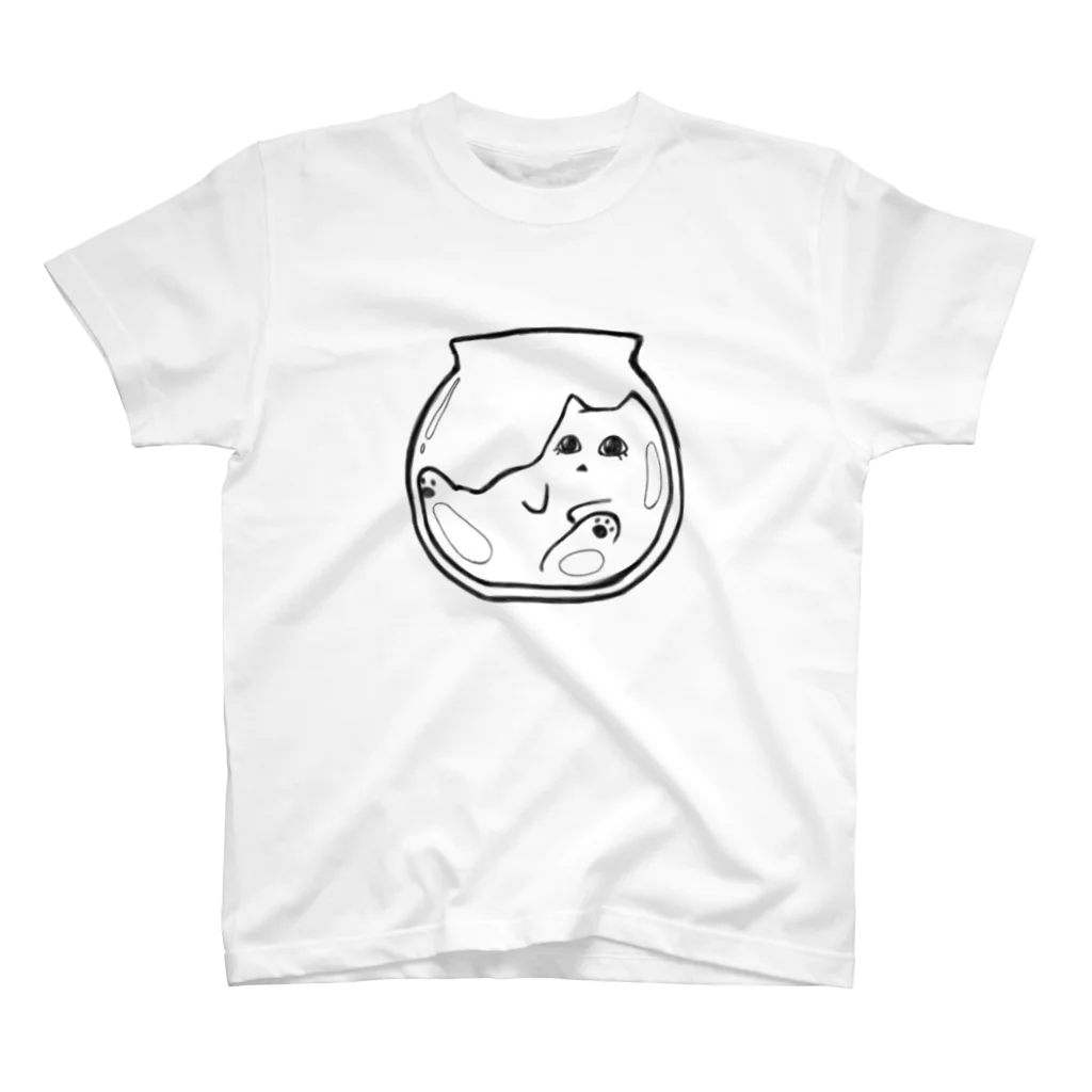 ちーのお店のガラス瓶とねこ Regular Fit T-Shirt