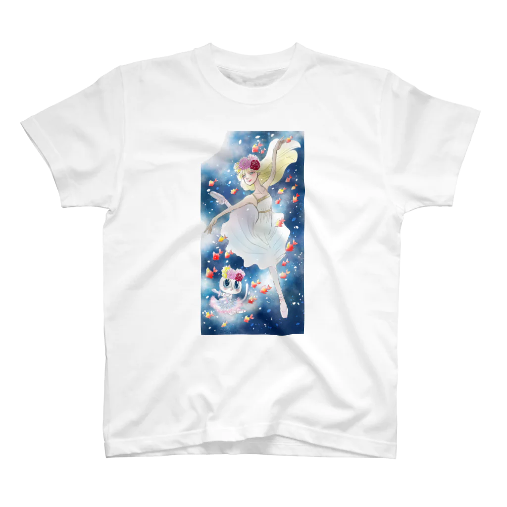 ワラビネーゼのお店やさんの猫と金魚と少女＃バレエ Regular Fit T-Shirt