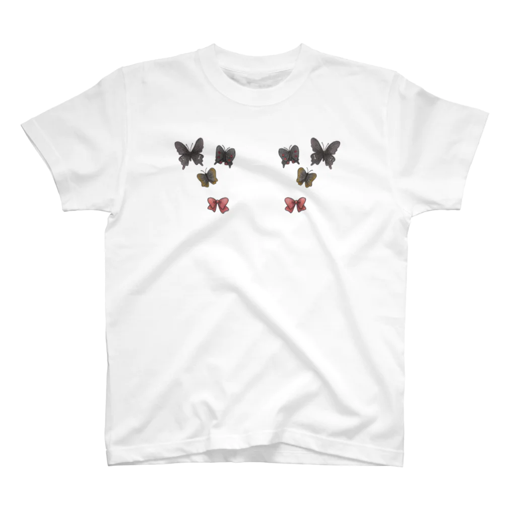 エリアシ刈り上げタイショップの蝶々とリボン スタンダードTシャツ