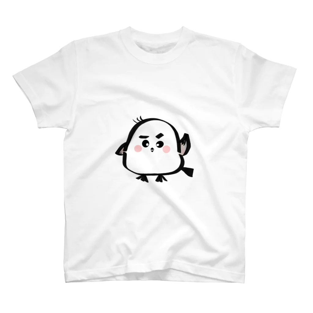 moonriver2020の手をあげるシマエナガくん Regular Fit T-Shirt