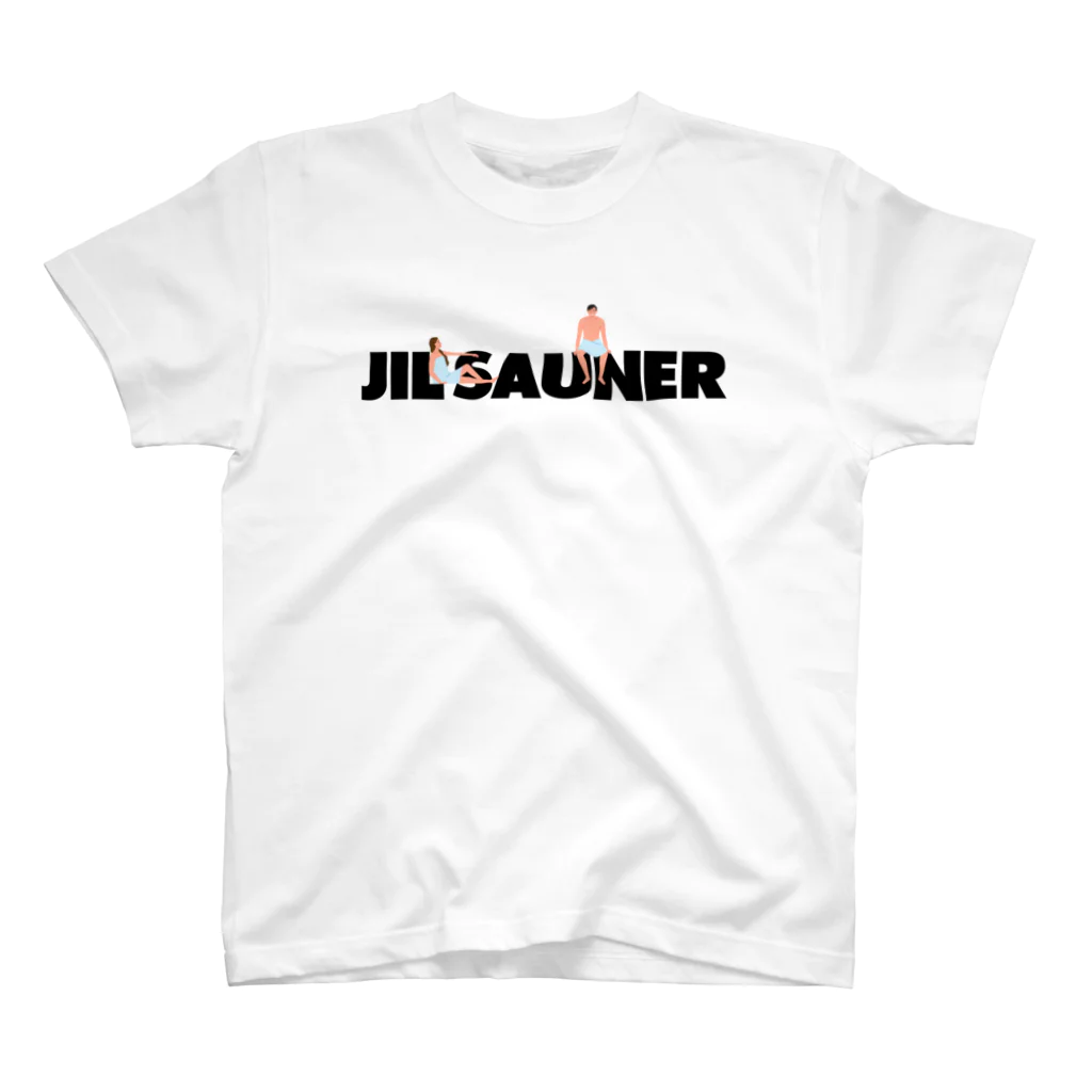 FUNNY JOKESのJIL SAUNER-ジルサウナー-サウナしている人ロゴ Regular Fit T-Shirt