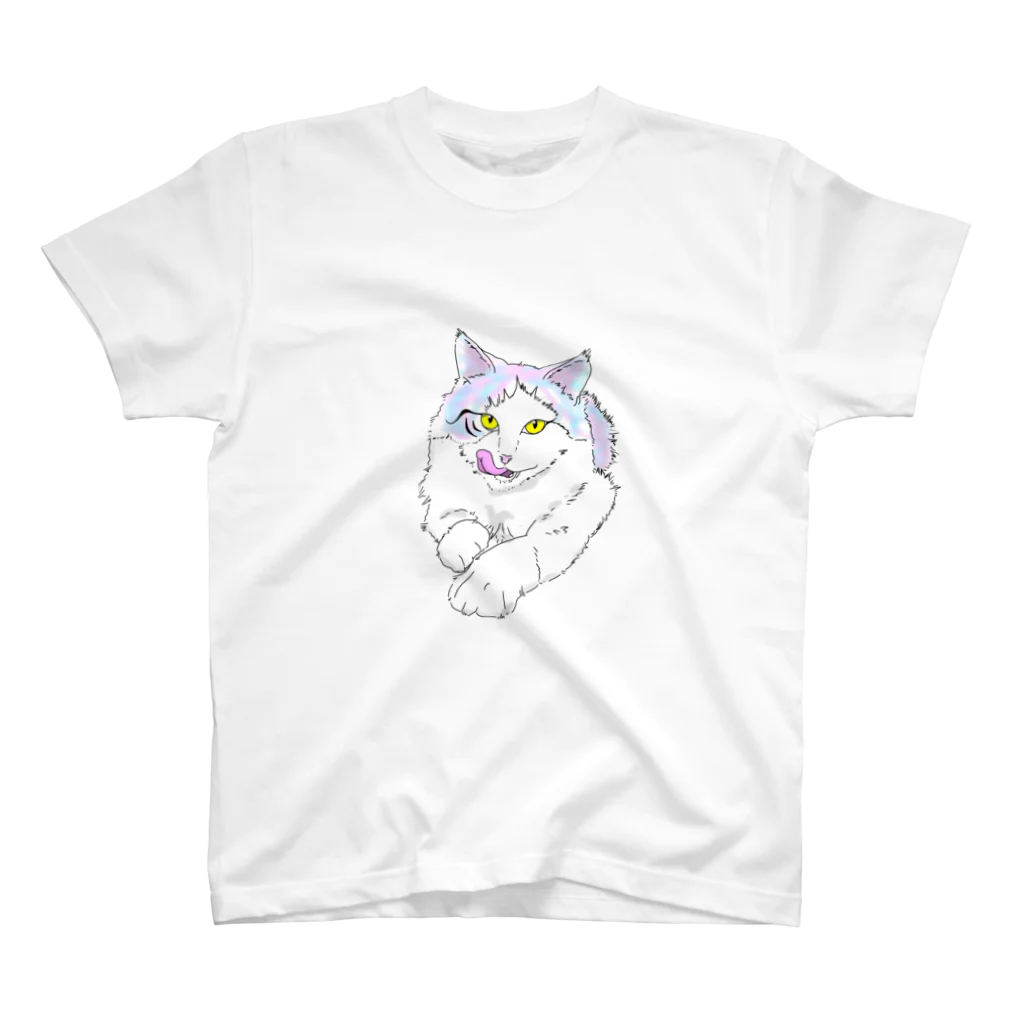 GraLeoの凛々しキャット　 スタンダードTシャツ