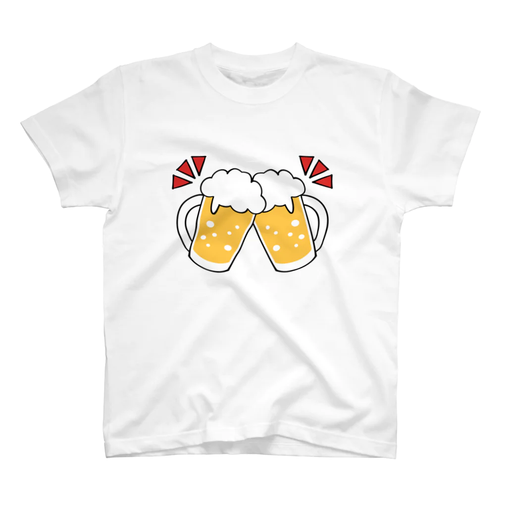 ゆちのへやのビールジョッキで乾杯！イラスト スタンダードTシャツ