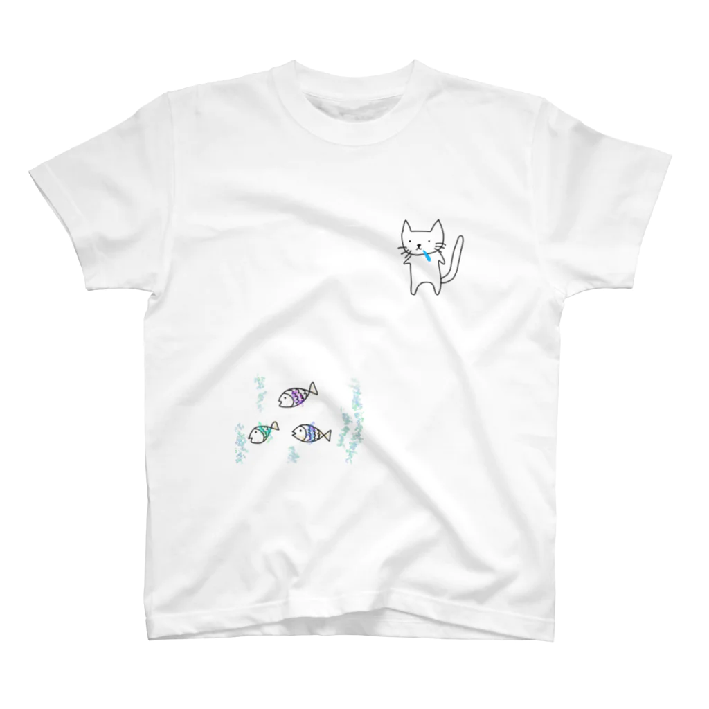 てくてくここちのねこ太 スタンダードTシャツ