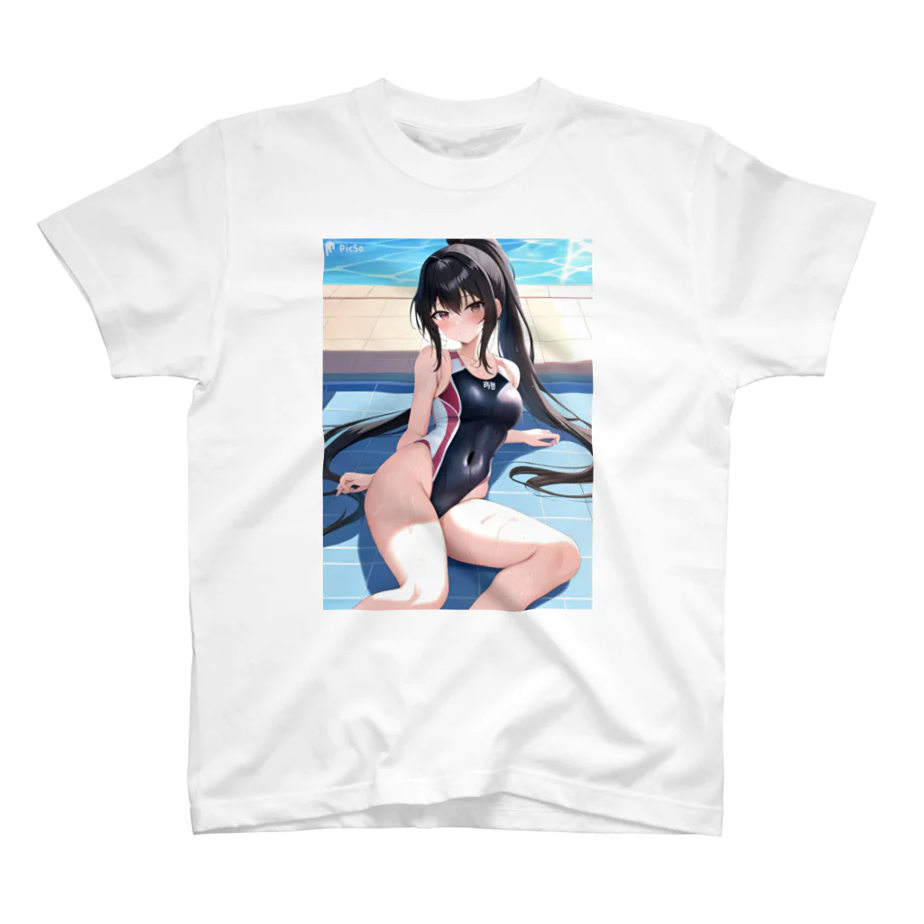 yukihumi-tougouの競泳水着少女 スタンダードTシャツ