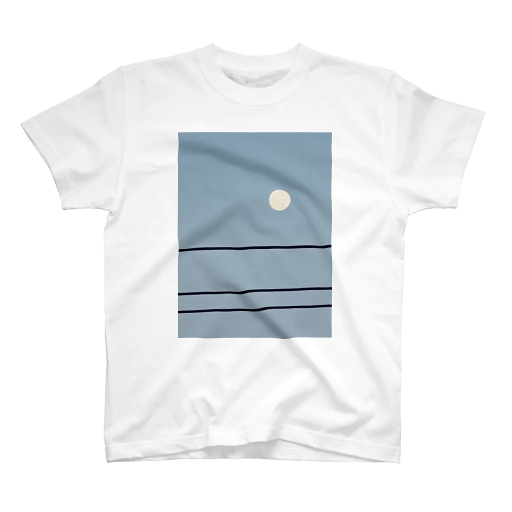 bowieの満月と電線 スタンダードTシャツ