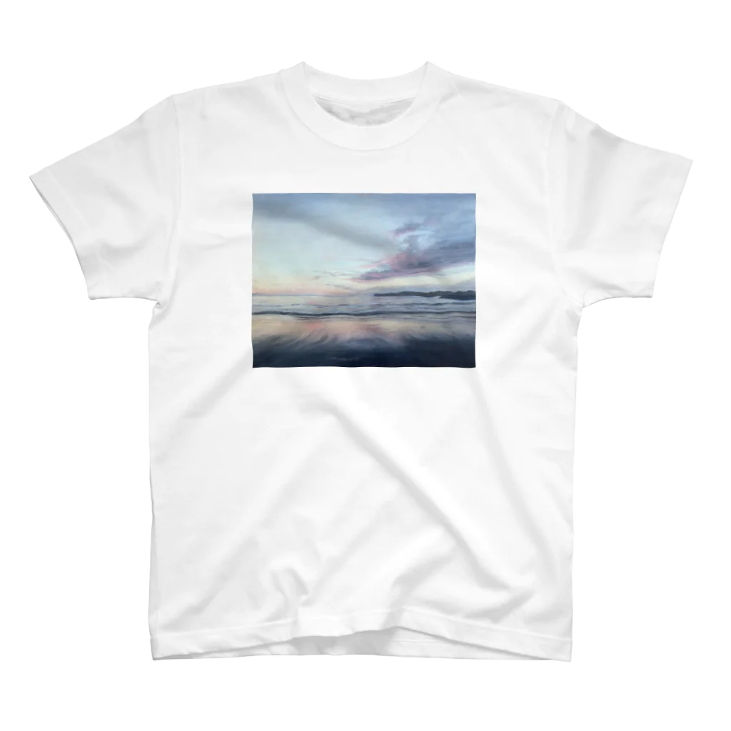 yumik0zai_shopの夕焼け_屏風ヶ浦 スタンダードTシャツ