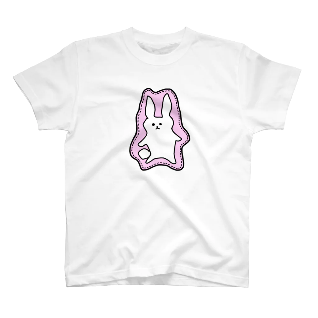 Animaletc.のワッペン風うさぎさん スタンダードTシャツ