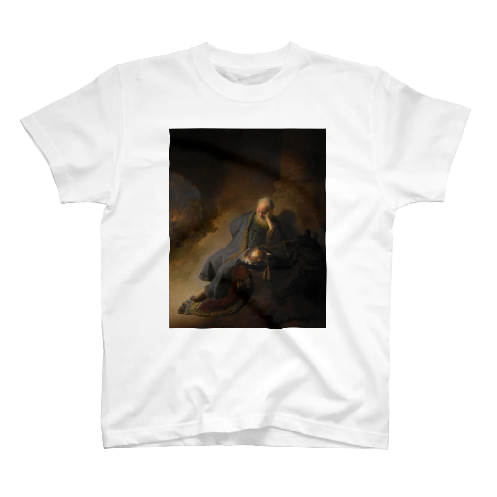 世界美術商店のエルサレムの滅亡を嘆くエレミヤ /  Jeremiah Lamenting the Destruction of Jerusalem Regular Fit T-Shirt