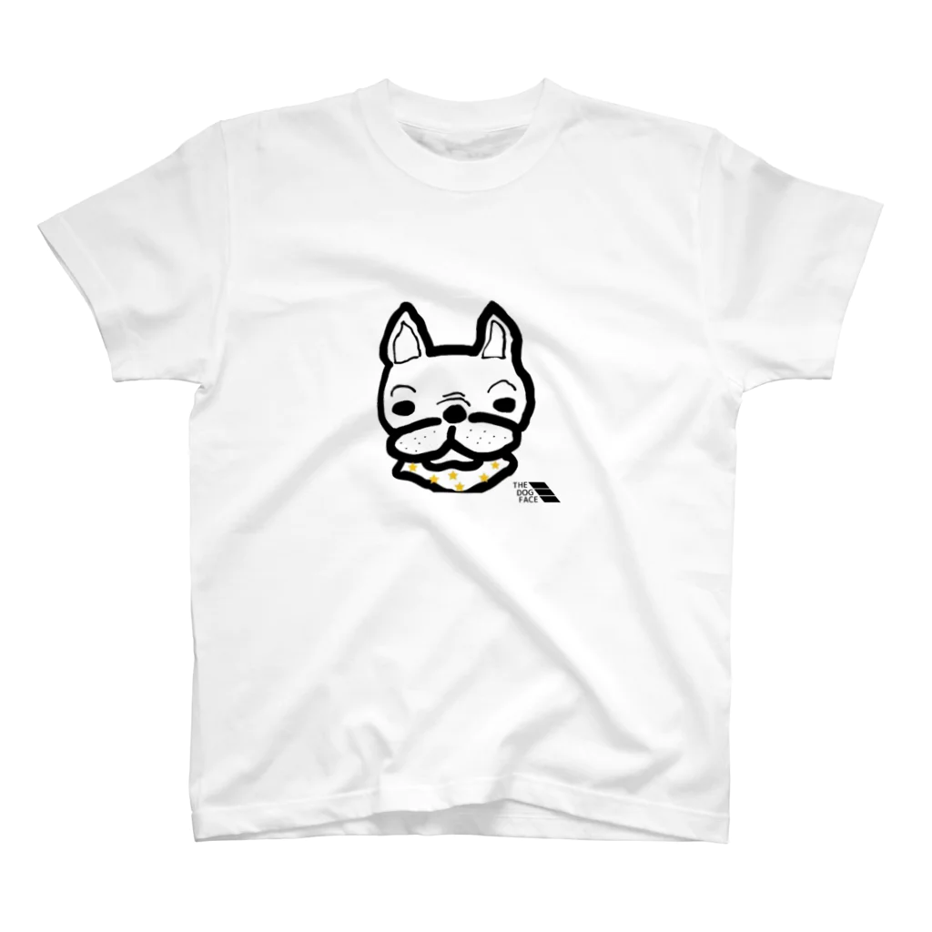 inunokoeのフレンチブルドッグ　THE FACE DOG スタンダードTシャツ