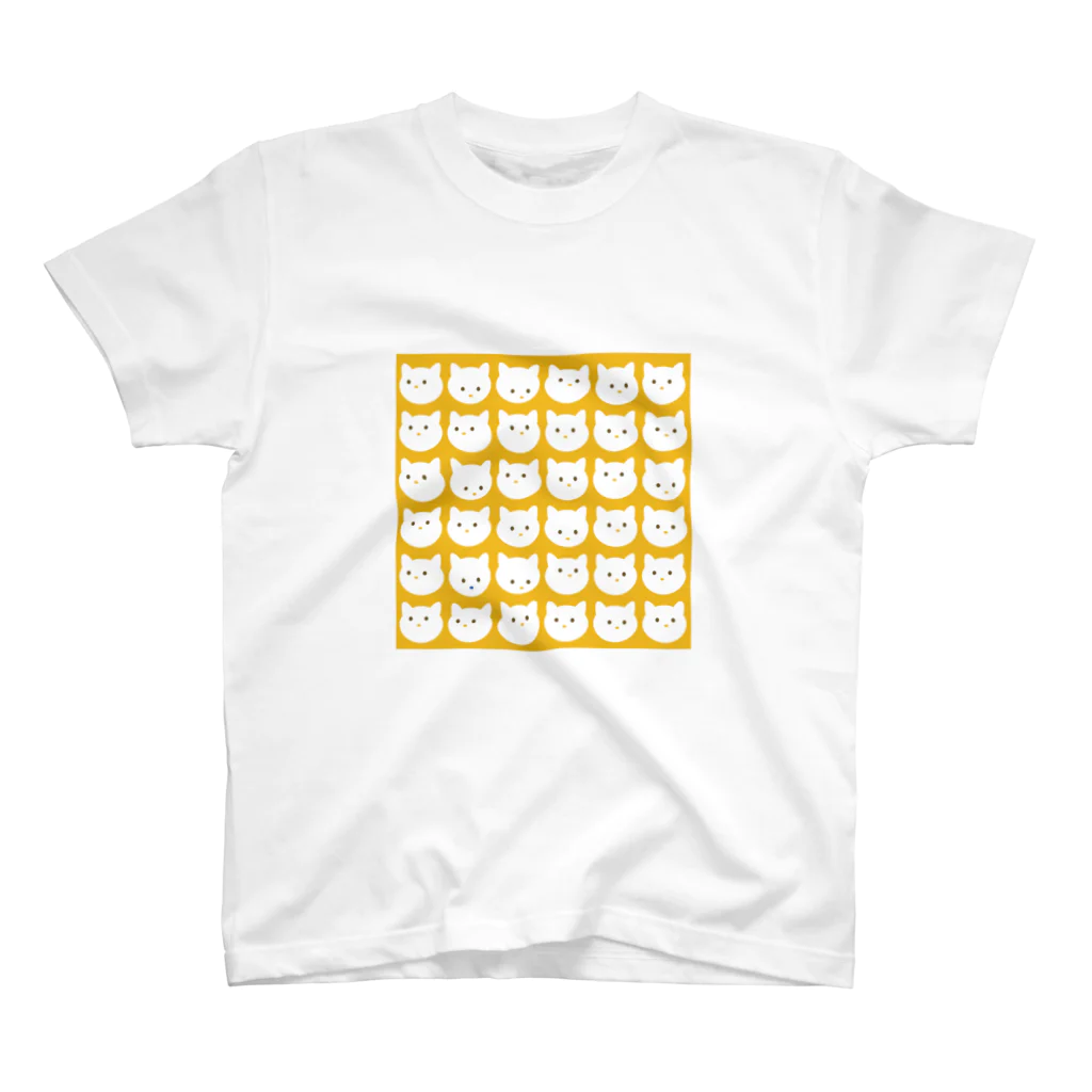 Dot Cat DailyのDot Cat Daily_Square（イエロー） スタンダードTシャツ