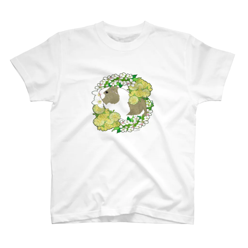 nins・にんずの　野菜の花の輪１・イングリッシュアグーチ スタンダードTシャツ