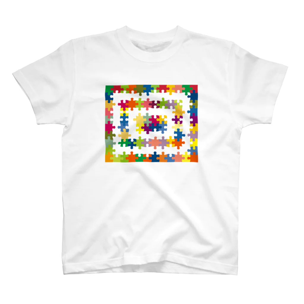 MtDesignShopのパズル(カラフルなフレーム風) スタンダードTシャツ