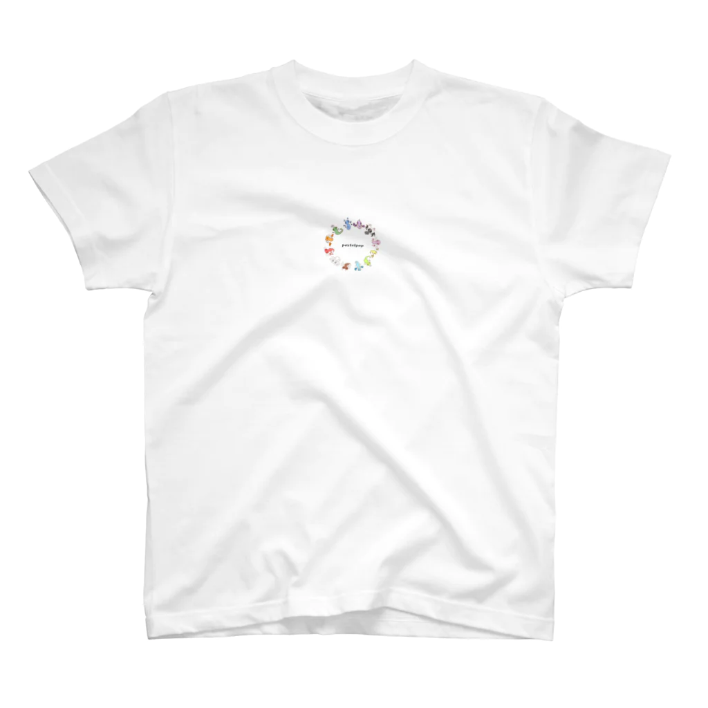 瑠璃色 宙音のpastel popのなかまたち スタンダードTシャツ