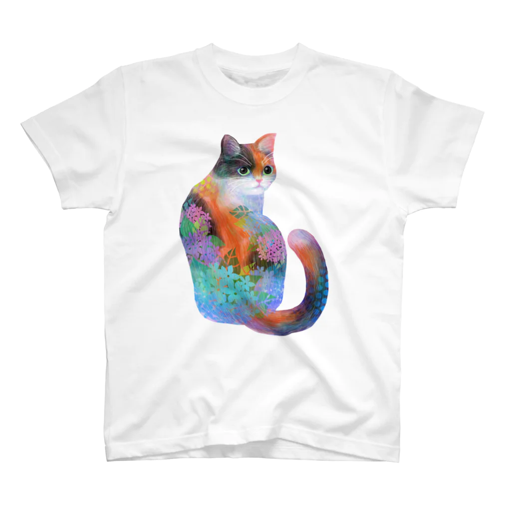 yucca-ticcaの三毛猫 スタンダードTシャツ