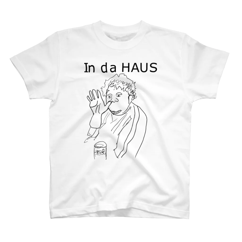 Haus It Feelin' ShopのIN DA HOUSE(ホワイト)、スタンダードTシャツ、 スタンダードTシャツ