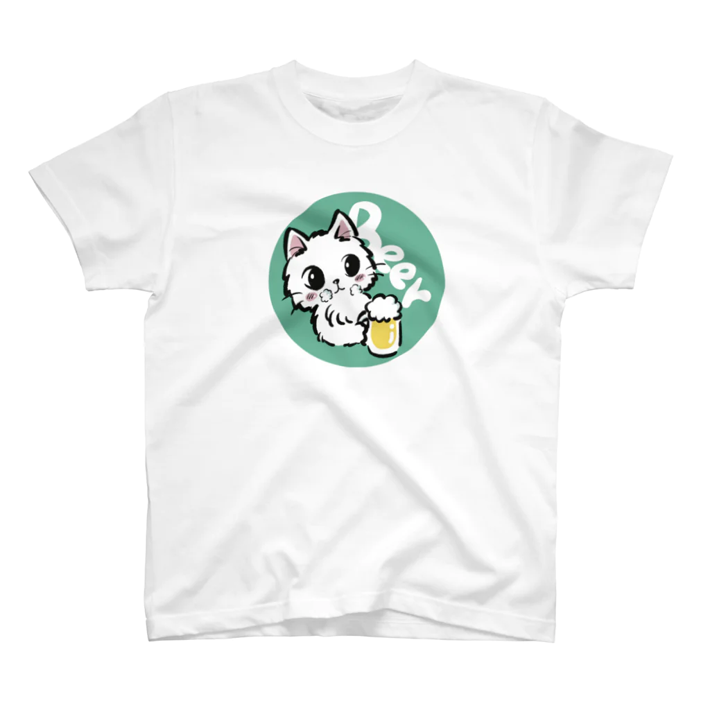 猫のきぬくんのお店のBEER！！ スタンダードTシャツ