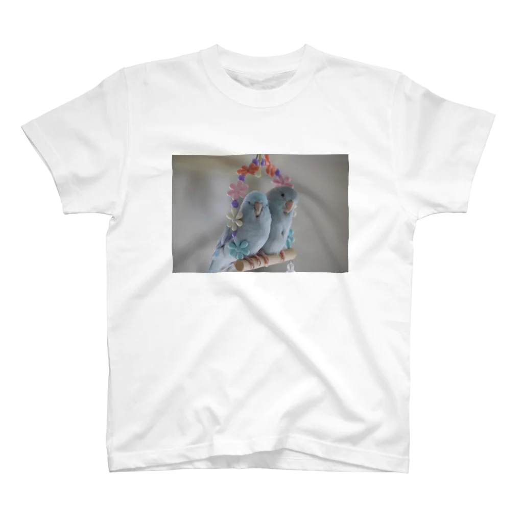 ap330julieのインコ兄妹ポッケとヘブン スタンダードTシャツ