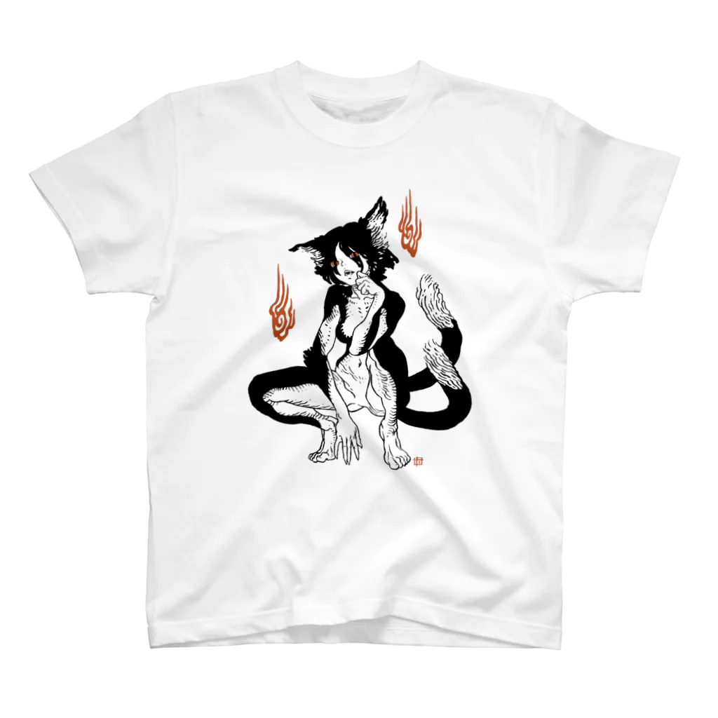 吉川 達哉 tatsuya yoshikawaの妖怪 八割れ化け猫娘（単体） Regular Fit T-Shirt