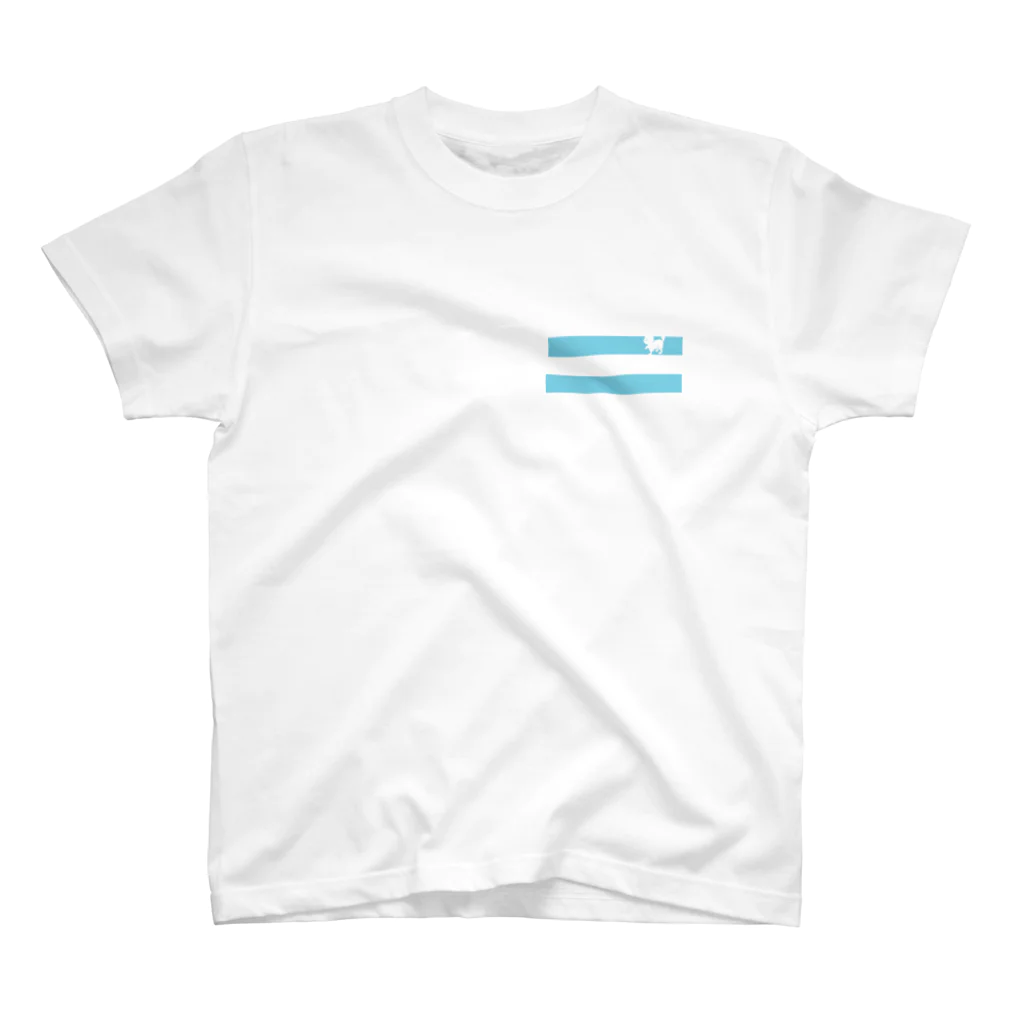 Raccoのmimi ２ライン　skyblue Regular Fit T-Shirt