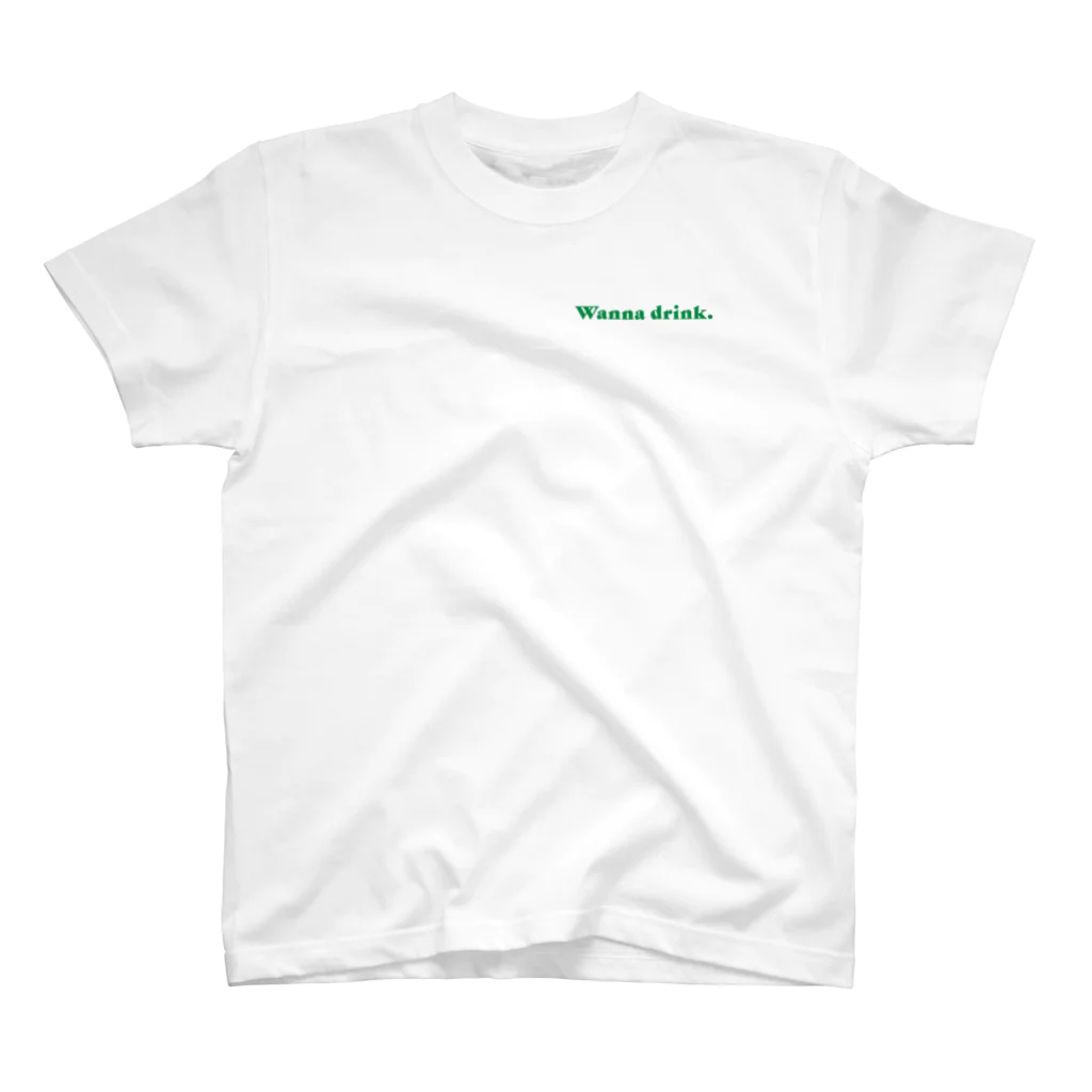 じゅんまい商店の日本酒おかわり（Green） スタンダードTシャツ