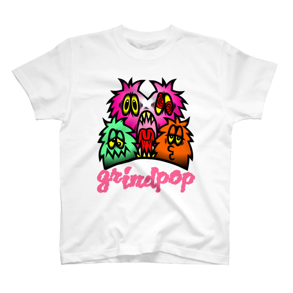 grind popのgp-spiky monsterz PINK Regular Fit T-Shirt