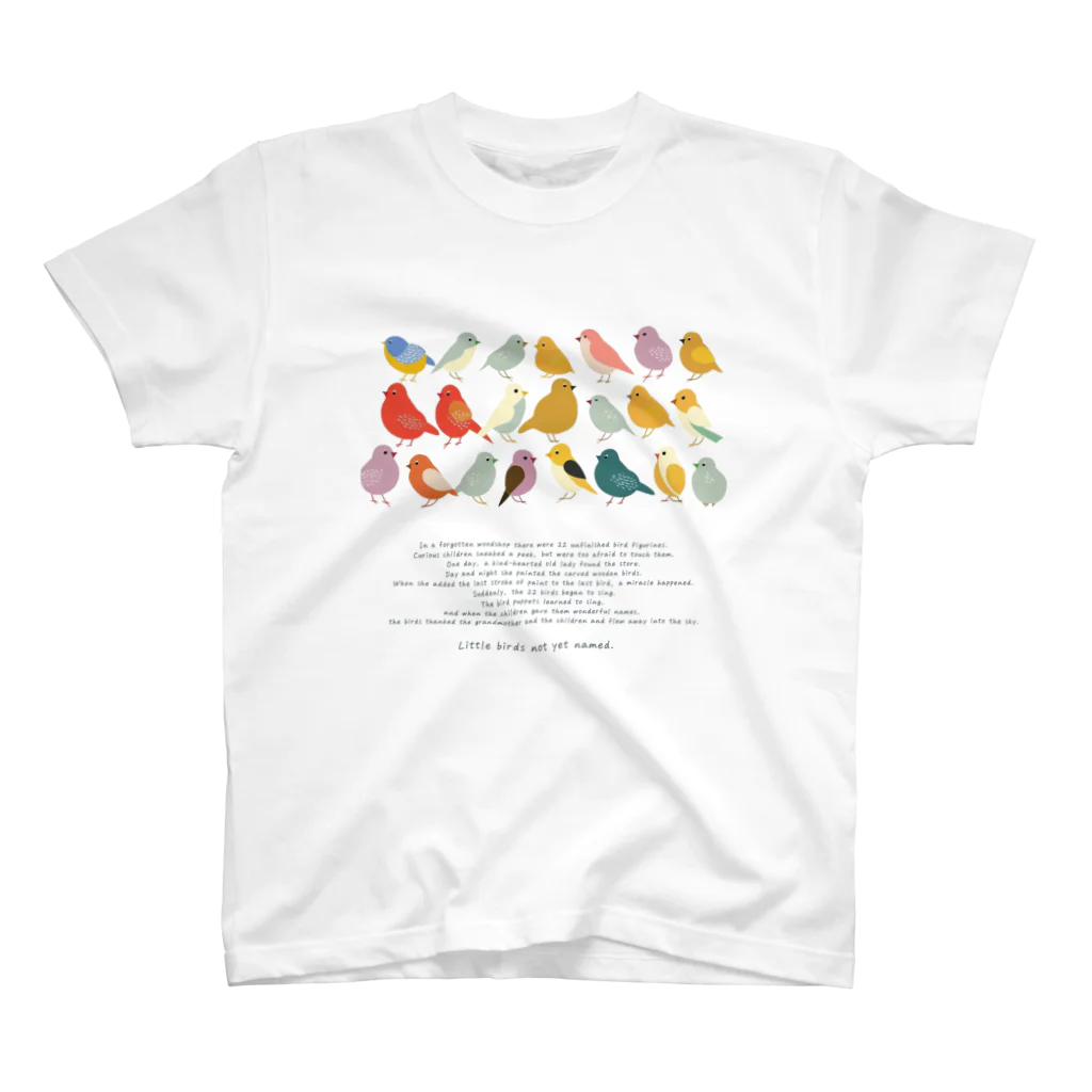 鳥救うSUZURIの『まだなまえのないことりたち』【寄付付き商品】 スタンダードTシャツ